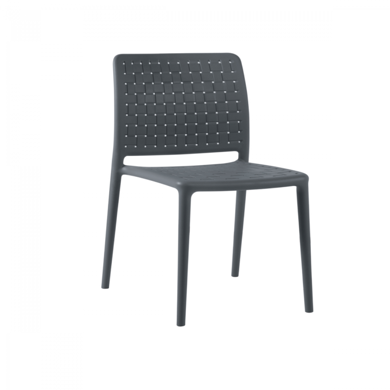 Side Chair - Durable Commercial Polypropylene - Anthracite