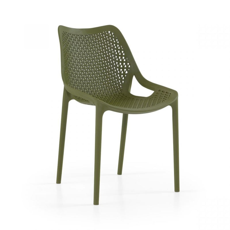 Durable Polypropylene Side Chair (Olive)