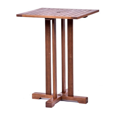 Hardwood Square Bar Table with 2 Bar Stools