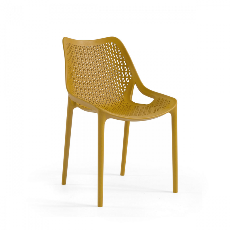 Side Chair - Durable Polypropylene Chair (Mustard)