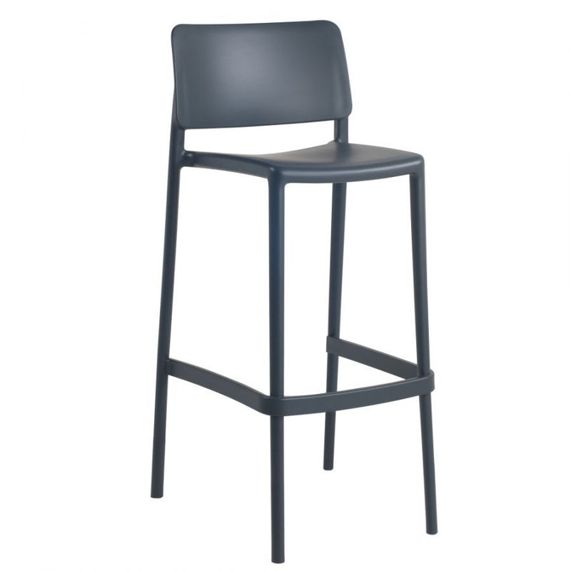 Durable Polypropylene 75cm Bar Chair - Anthracite