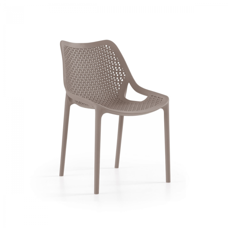 Durable Polypropylene Side Chair (Taupe)